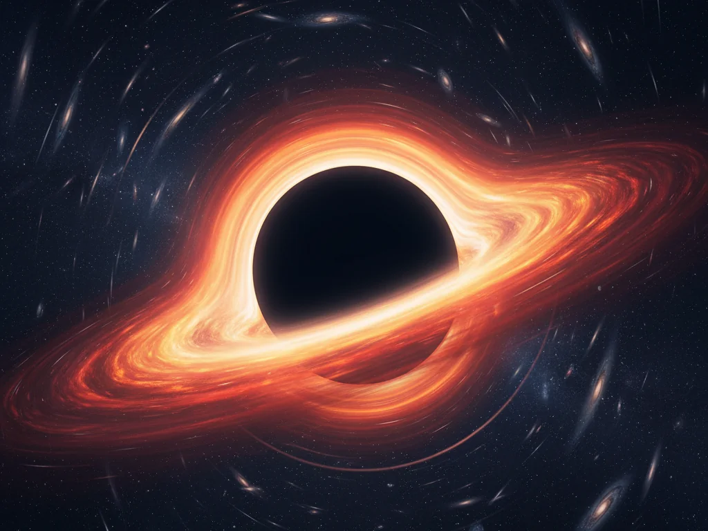 A conceptual illustration of a black hole