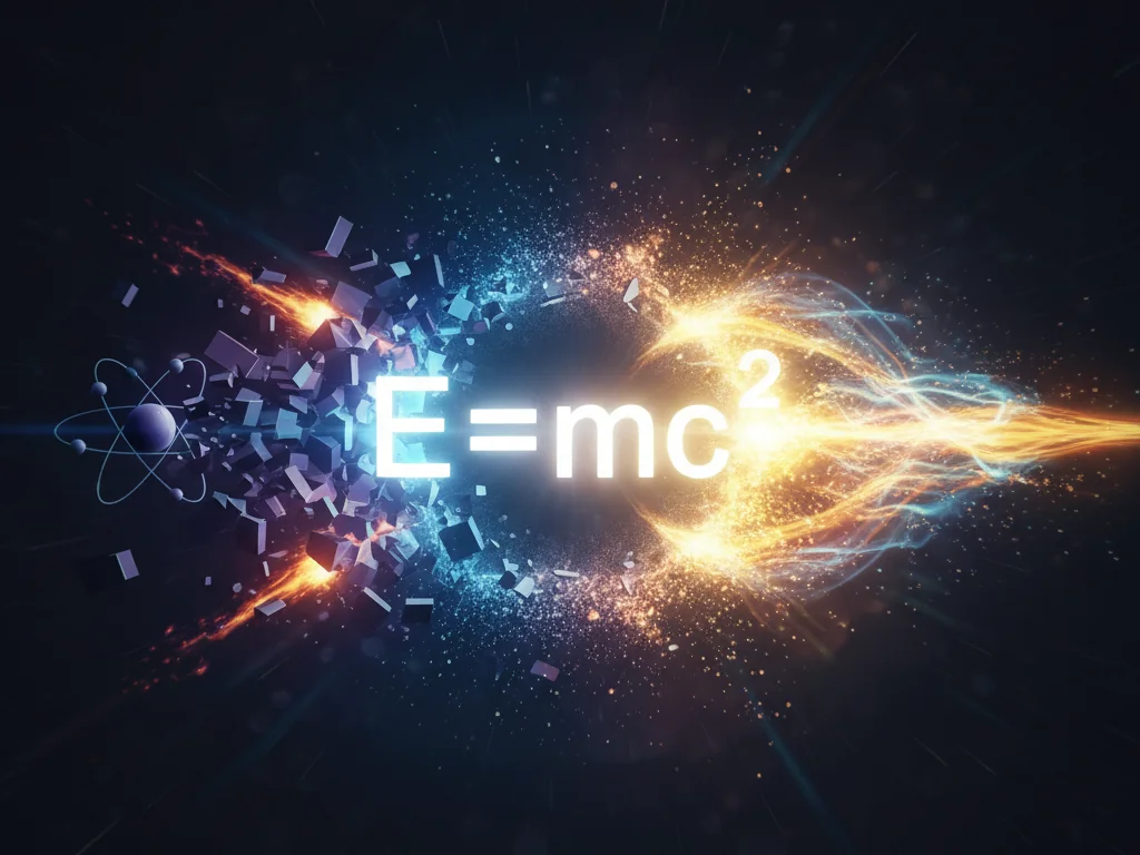 Conceptual illustration for E=mc²