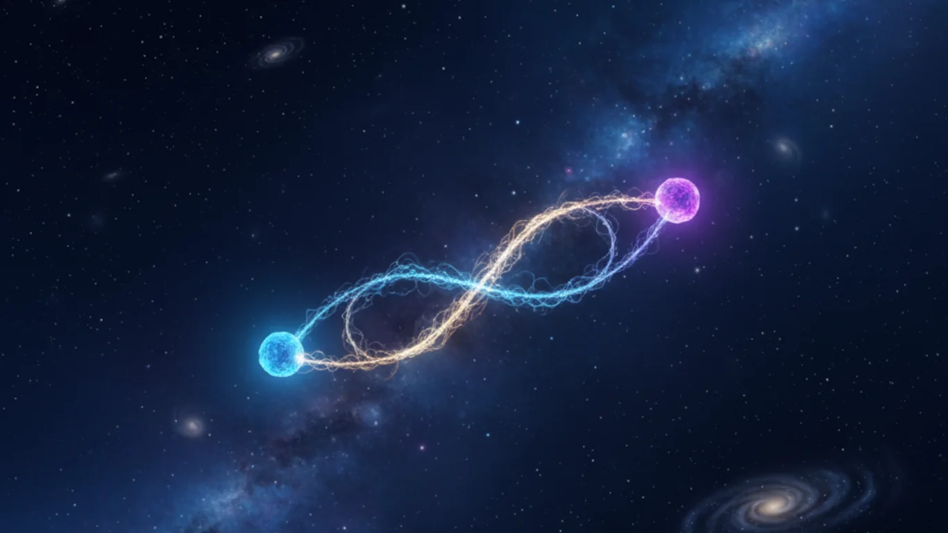 Conceptual illustration for quantum entanglement